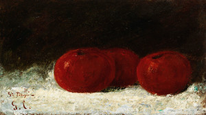 Nature morte aux trois pommes rouges, 1871