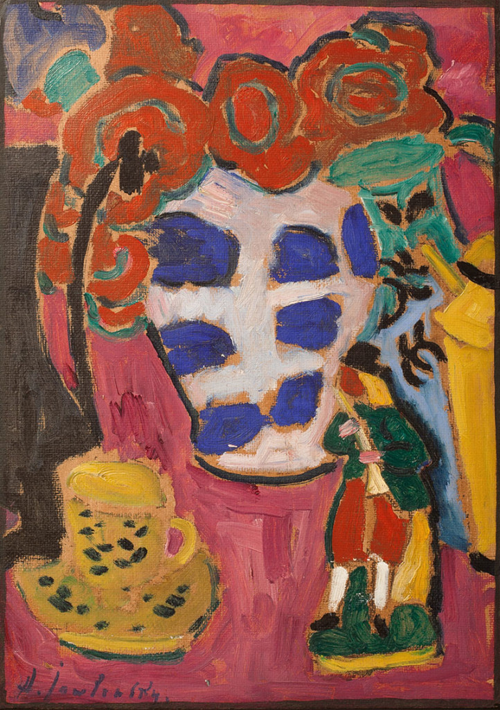 Still life with vase and figurine